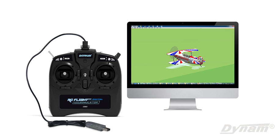 Detrum 8CH USB RC Plane Flight Digital Simulator