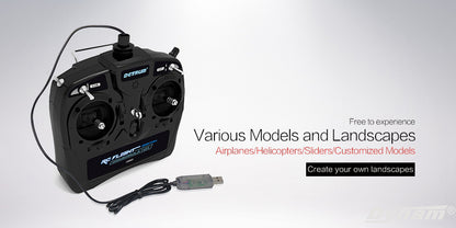 Detrum 8CH USB RC Plane Flight Digital Simulator
