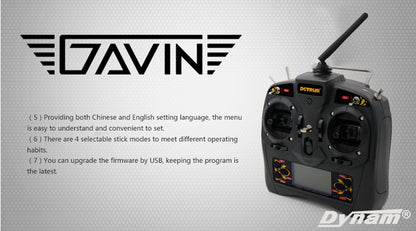 Detrum GAVIN-6C 6CH 2.4Ghz RC Transmitter Set (TX+RXC6)