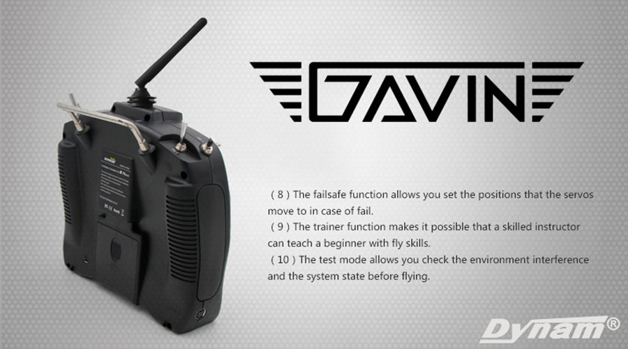Detrum GAVIN-6C 6CH 2.4Ghz RC Transmitter Set (TX+RXC6)