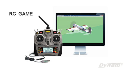Detrum GAVIN-6C 6CH 2.4Ghz RC Transmitter Set (TX+RXC7+USB Simulator Cable)