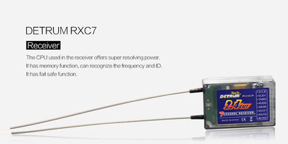 Detrum GAVIN-6C 6CH 2.4Ghz RC Transmitter Set (TX+RXC7+USB Simulator Cable)