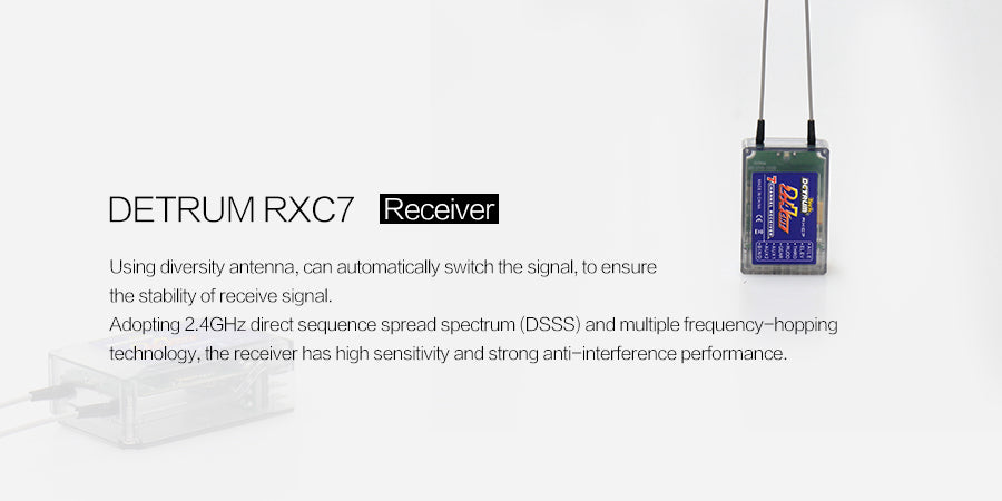 Detrum GAVIN-6C 6CH 2.4Ghz RC Transmitter with RXC7 Receiver (TX & RXC7)