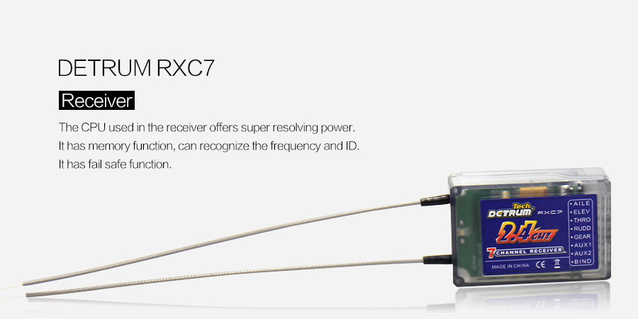 Detrum GAVIN-6C 6CH 2.4Ghz RC Transmitter Set (TX+RXC7+4pcs 9g Servos)