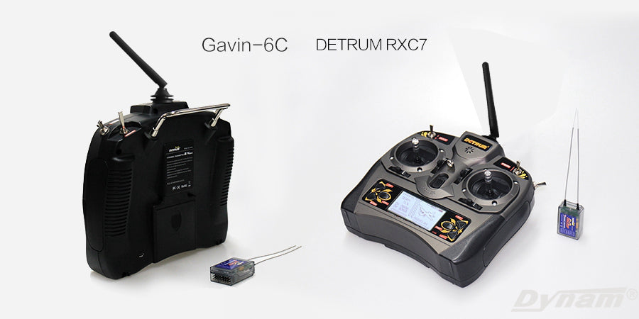 Detrum GAVIN-6C 6CH 2.4Ghz RC Transmitter Set (TX+RXC7+4pcs 9g Servos)