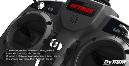 Detrum GAVIN-8C 8CH 2.4Ghz RC Transmitter w/ iStone MSR66A Stabilizer Mini Receiver