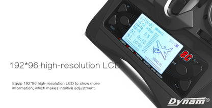 Detrum GAVIN-8C 8CH 2.4Ghz RC Transmitter w/ iStone MSR66A Stabilizer Mini Receiver