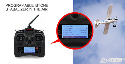 Detrum GAVIN-8C 8CH 2.4Ghz RC Transmitter w/ iStone MSR66A Stabilizer Mini Receiver