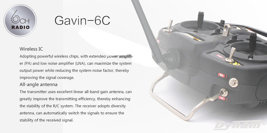 Detrum GAVIN-6C 6CH 2.4Ghz RC Transmitter