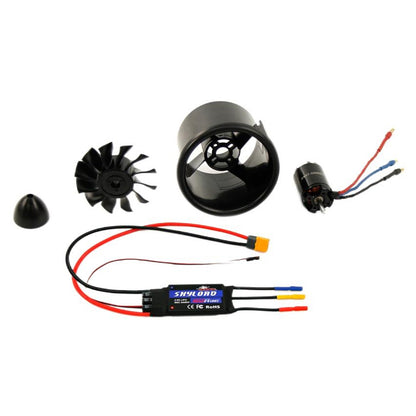 Dynam 64mm 12-Blade 4S EDF Power System w/ TC-2827-2600KV Outrunner Brushless Motor & 80A ESC XT60