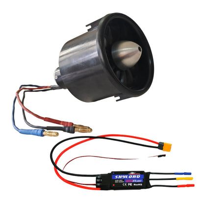 Dynam 70mm 12-Blade 6S EDF Power System w/ TC-2860-2200KV Inrunner Brushless Motor & 80A ESC XT60