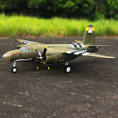 Dynam B-26 Marauder Green 4S Twin-Motor RC Warbird Bomber 1.5mw/ Flaps