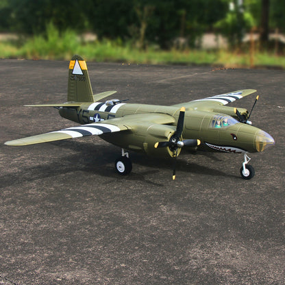 Dynam B-26 Marauder Green 4S Twin-Motor RC Warbird Bomber 1.5mw/ Flaps