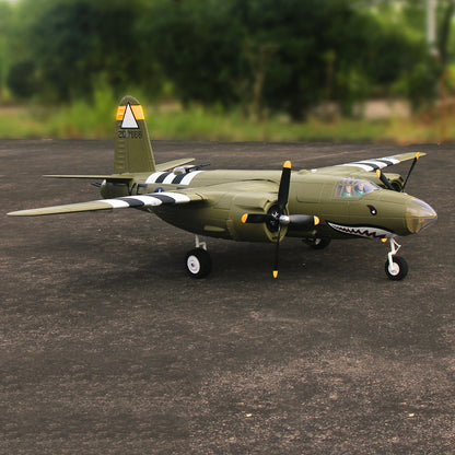 Dynam B-26 Marauder Green 4S Twin-Motor RC Warbird Bomber 1.5mw/ Flaps