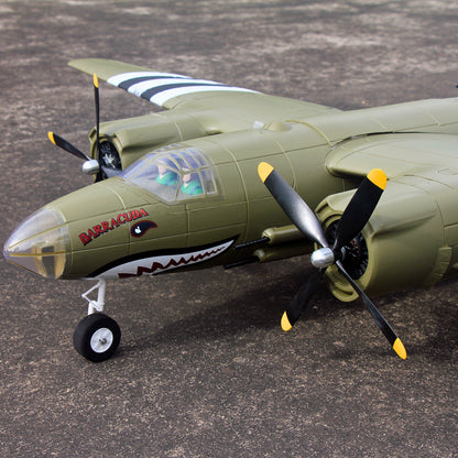 Dynam B-26 Marauder Green 4S Twin-Motor RC Warbird Bomber 1.5mw/ Flaps