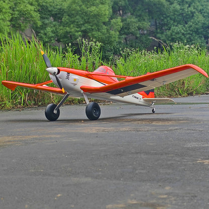 Dynam Cessna 188 Crop Duster V2 Orange 4S RC Scale Airplane 1.5m w/ Flaps