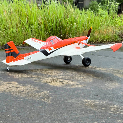 Dynam Cessna 188 Crop Duster V2 Orange 4S RC Scale Airplane 1.5m w/ Flaps