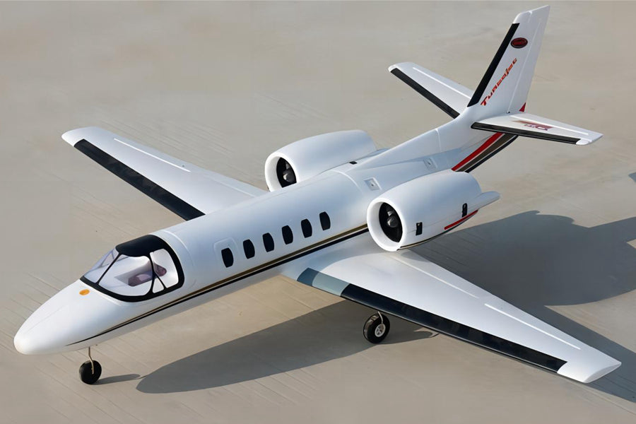 Dynam Cessna 550 Turbo Jet V2 White 4S 64mm EDF RC Jet w/ Flaps