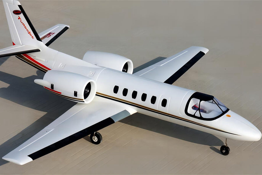 Dynam Cessna 550 Turbo Jet V2 White 4S 64mm EDF RC Jet w/ Flaps