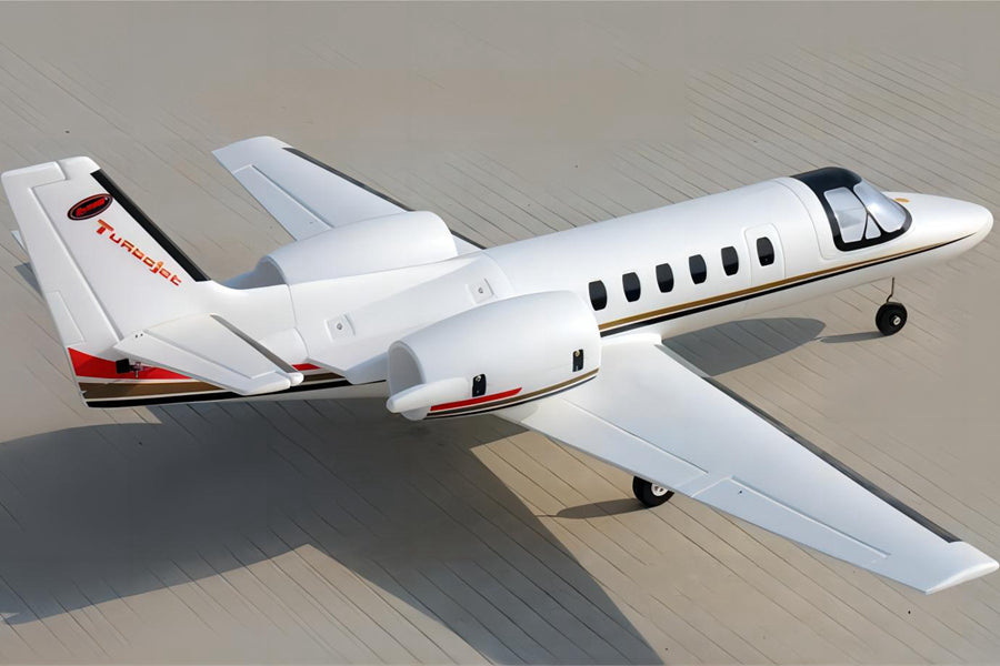 Dynam Cessna 550 Turbo Jet V2 White 4S 64mm EDF RC Jet w/ Flaps