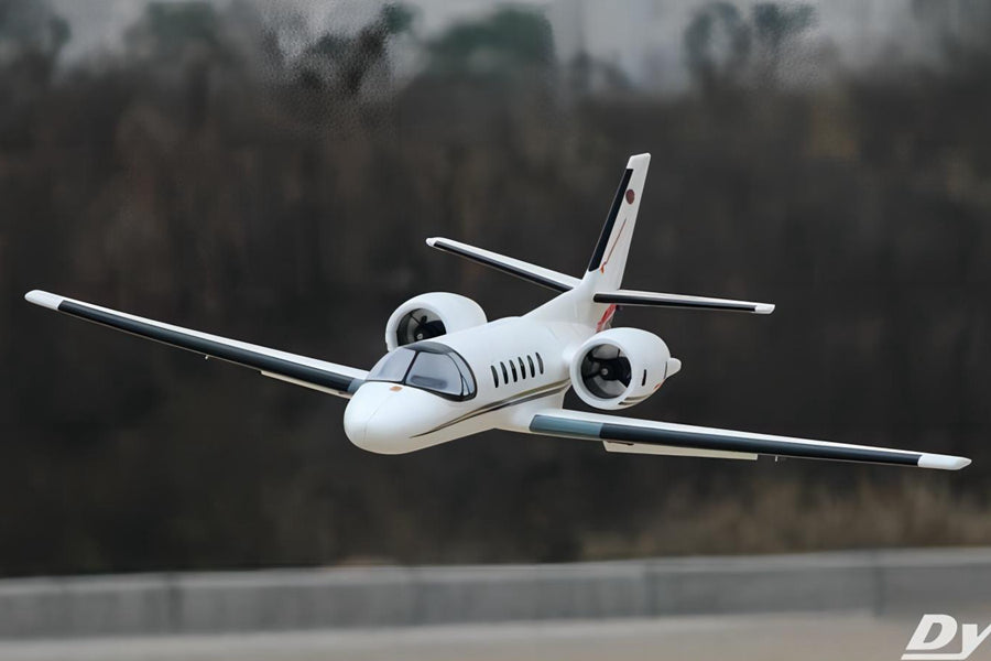 Dynam Cessna 550 Turbo Jet V2 White 4S 64mm EDF RC Jet w/ Flaps