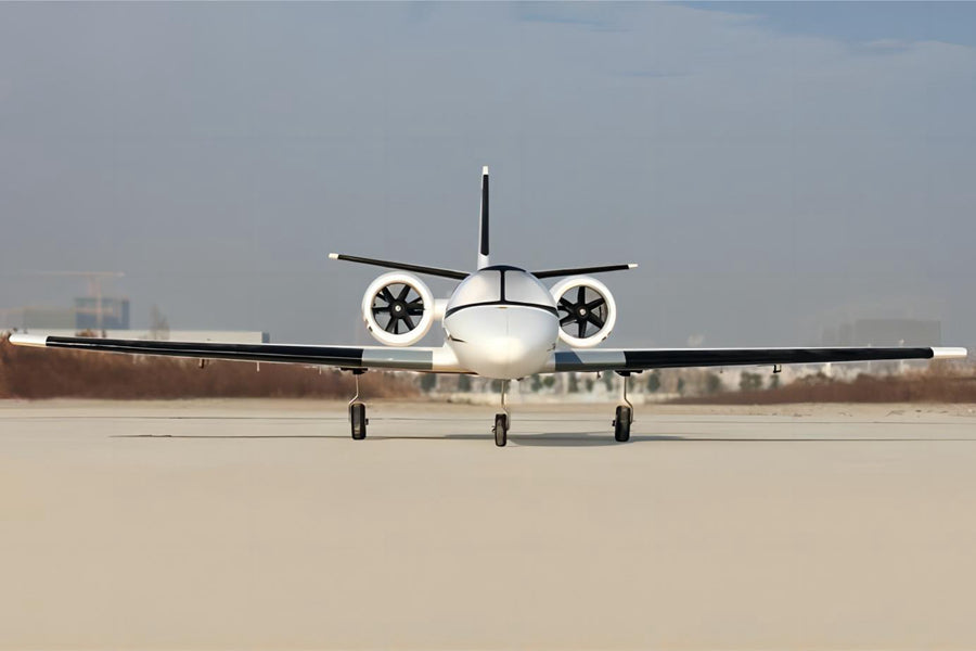 Dynam Cessna 550 Turbo Jet V2 White 4S 64mm EDF RC Jet w/ Flaps
