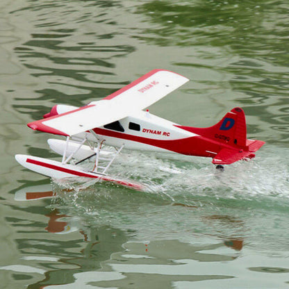Dynam DHC-2 Beaver V2 Red 4S Sea/Land STOL RC Float Plane 1.5m w/ Flaps