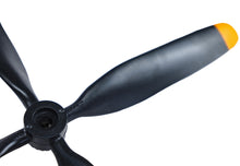 Dynam DYP-1028 13x6x4 4-Blade Plane Nylon Propeller Standard Rotation w/ Yellow Tips