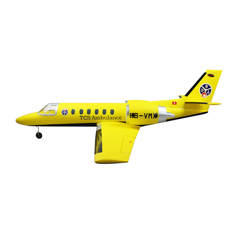 Dynam Cessna 550 Turbo Jet V2 Yellow 4S 64mm EDF RC Jet w/ Flaps