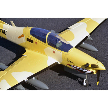 RC lietadlo Dynam EMB-312 Tucano 4S, rozpätie krídel 1,3 m s klapkami