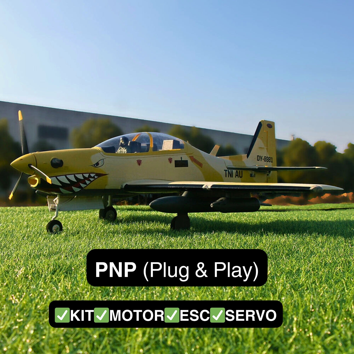Dynam EMB-312 Tucano 4S RC Scale Plane 1.3m w/ Flaps