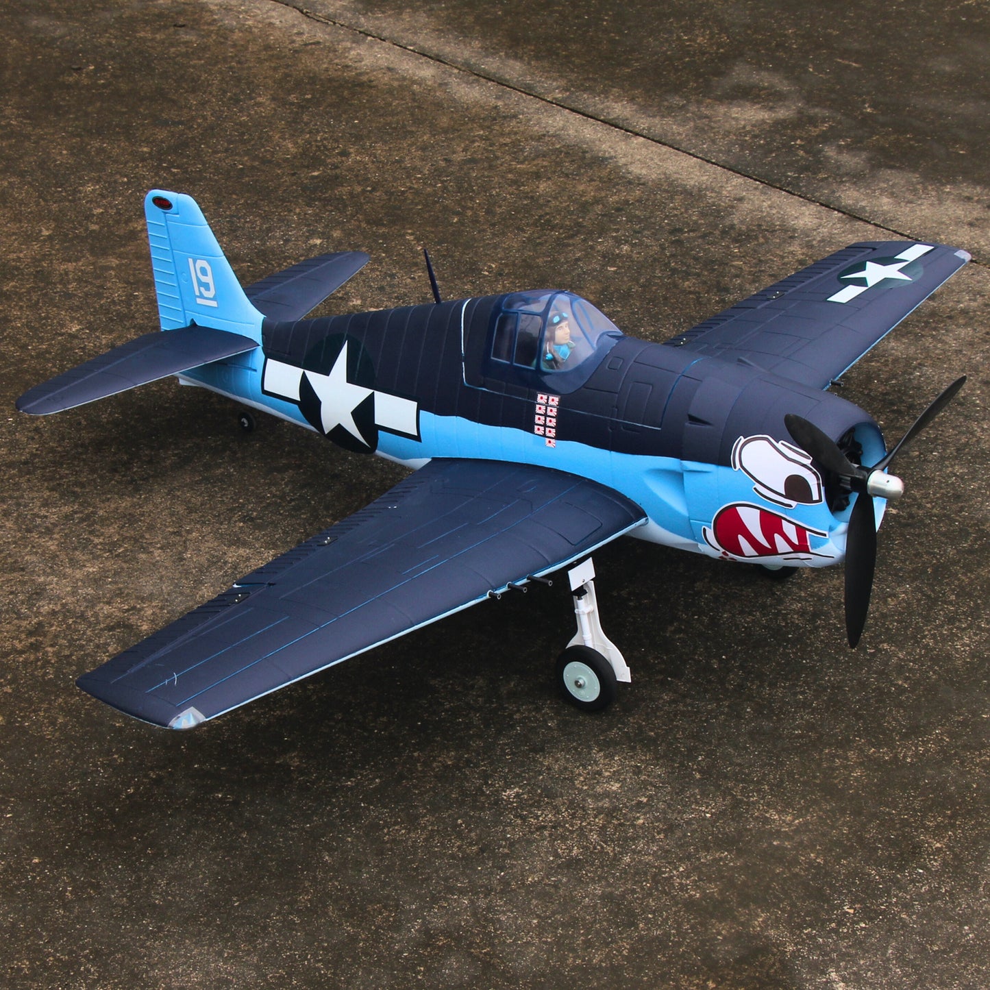 Dynam 1.3m F6F Hellcat V2 4S RC Warbird w/ Flaps