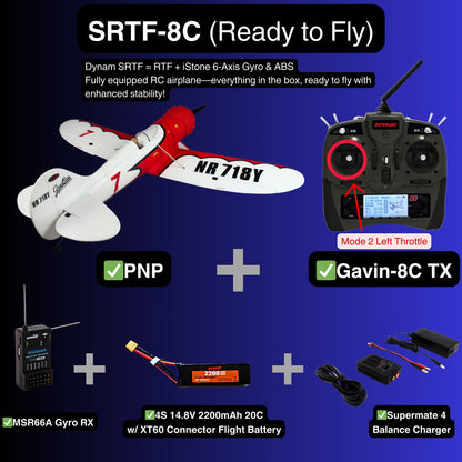 Dynam  1.3m Gee Bee Y V2 4S RC Sport 3D Foam Aerobatic Plane