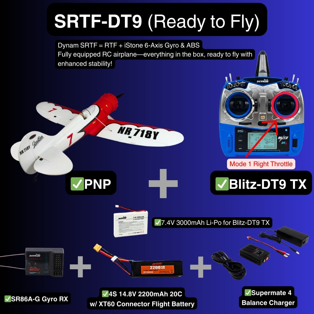 Dynam  1.3m Gee Bee Y V2 4S RC Sport 3D Foam Aerobatic Plane