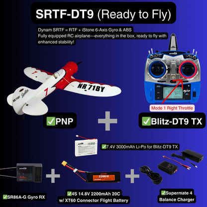 Dynam  1.3m Gee Bee Y V2 4S RC Sport 3D Foam Aerobatic Plane