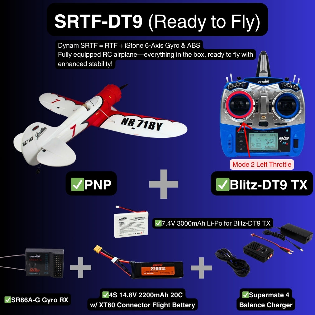 Dynam  1.3m Gee Bee Y V2 4S RC Sport 3D Foam Aerobatic Plane