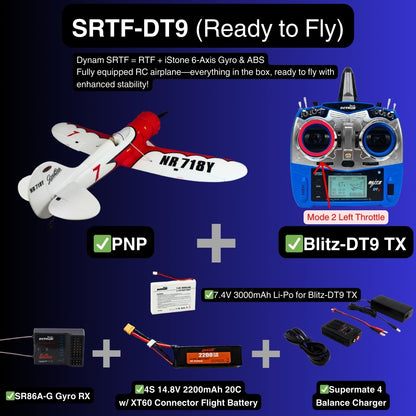 Dynam  1.3m Gee Bee Y V2 4S RC Sport 3D Foam Aerobatic Plane