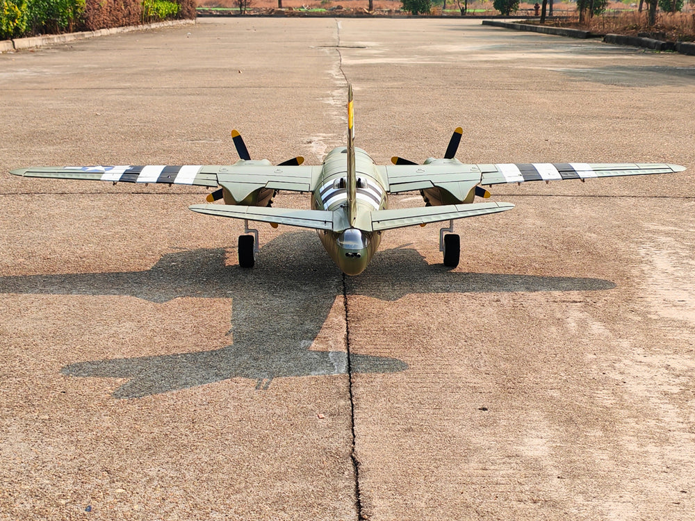 Dynam 1.5m B-26 Marauder Green 4S Twin-Engine RC Warbird Bomber w/ Flaps
