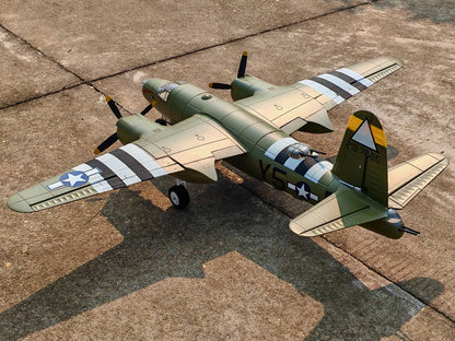 Dynam 1.5m B-26 Marauder Green 4S Twin-Engine RC Warbird Bomber w/ Flaps