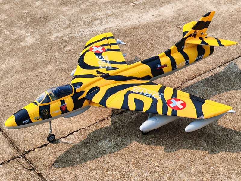 Dynam Hawker Hunter 4S 70mm 12-Blade RC Beginner EDF Jet w/ Flaps