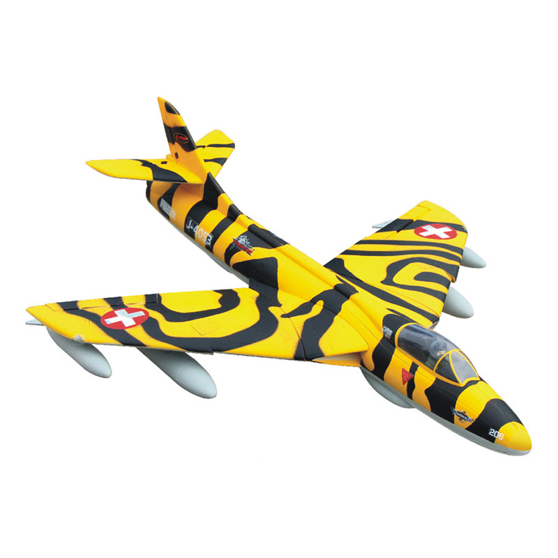 Dynam Hawker Hunter 4S 70mm 12-Blade RC Beginner EDF Jet w/ Flaps
