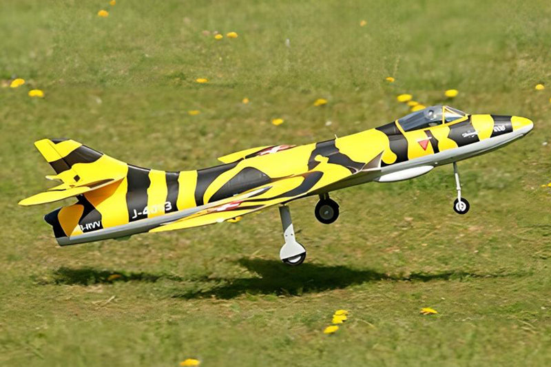 Dynam Hawker Hunter 4S 70mm 12-Blade RC Beginner EDF Jet w/ Flaps