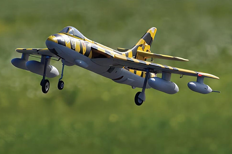 Dynam Hawker Hunter 4S 70mm 12-Blade RC Beginner EDF Jet w/ Flaps