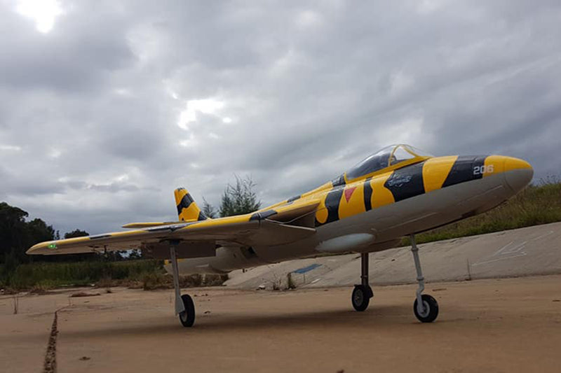 Dynam Hawker Hunter 4S 70mm 12-Blade RC Beginner EDF Jet w/ Flaps
