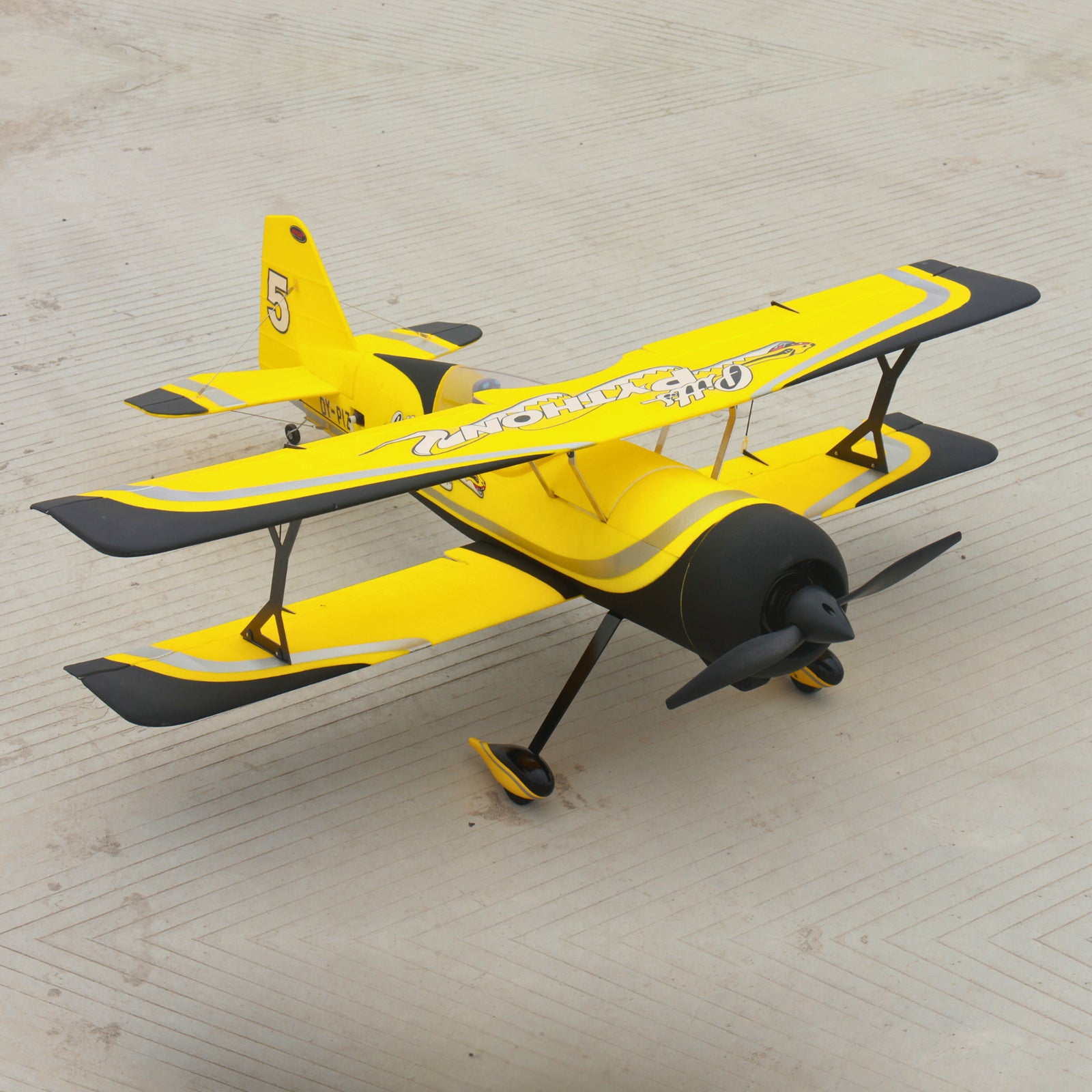 Dynam-Pitts-Python-Model-12-Yellow-4S-Radio-Controlled-Aerobatic-3D-Sport-Biplane-SRTF-DY8947YL