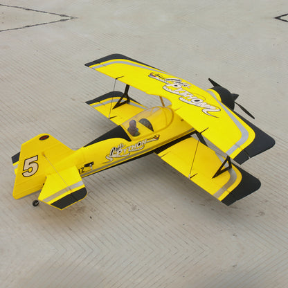Dynam Pitts Python Model 12 Gul 4S Fjernstyret 3D Skum Aerobatisk Sport Biplan