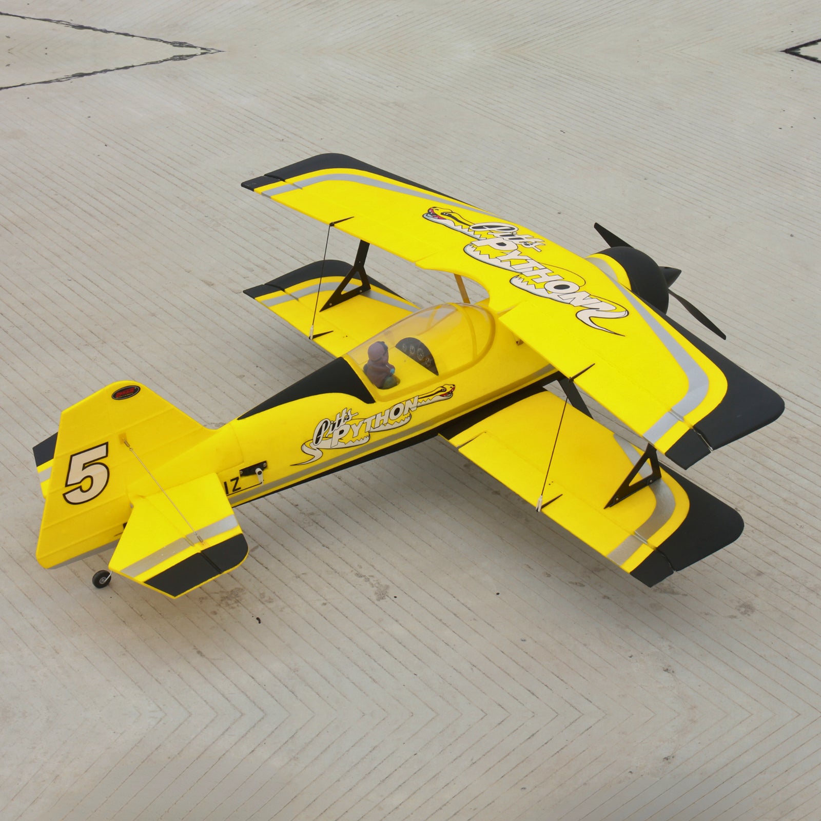 Dynam-Pitts-Python-Model-12-Yellow-4S-Radio-Controlled-Aerobatic-3D-Sport-Biplane-SRTF-DY8947YL