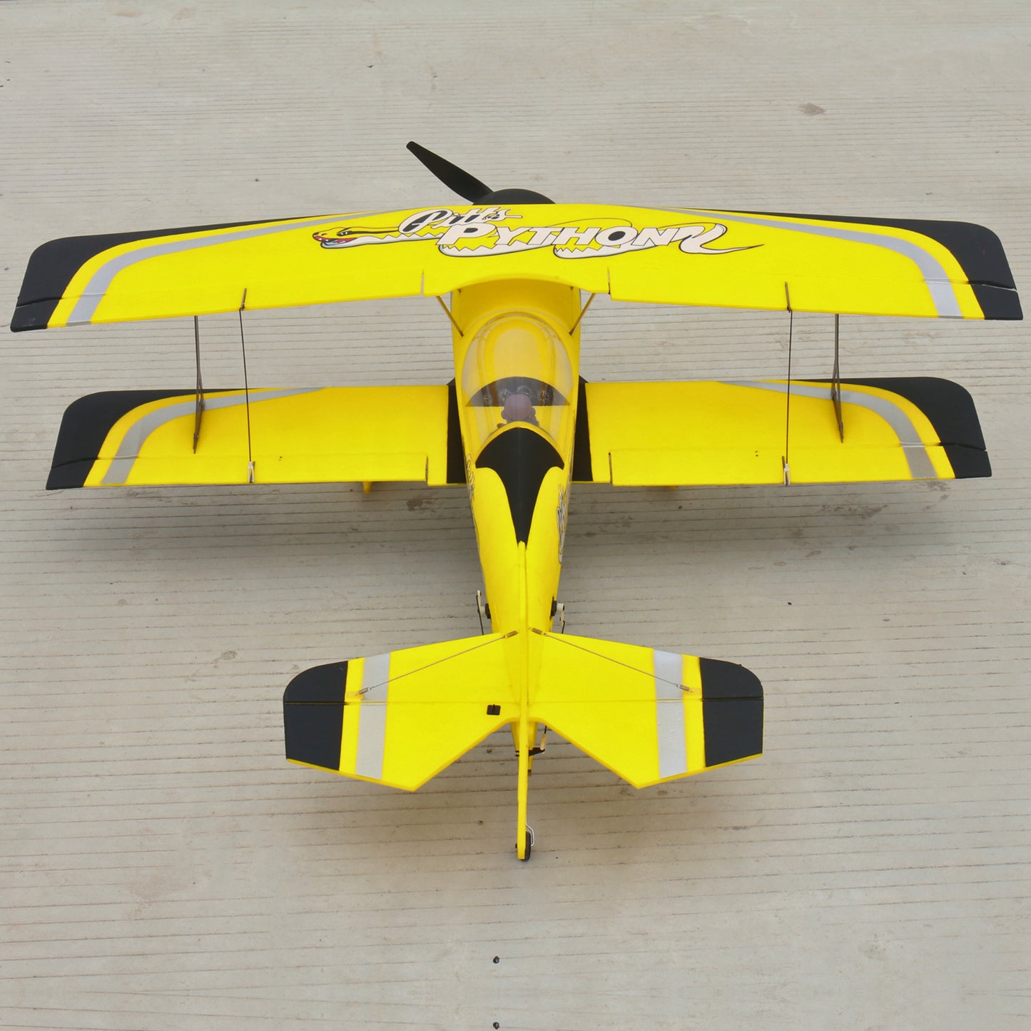 Dynam Pitts Python Model 12 Gul 4S Fjernstyret 3D Skum Aerobatisk Sport Biplan