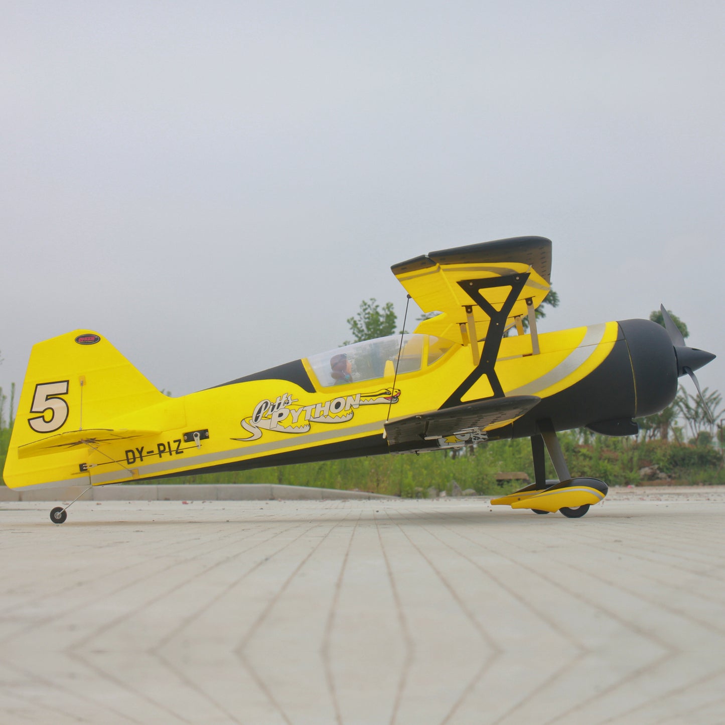Dynam-Pitts-Python-Model-12-Yellow-4S-Radio-Controlled-Aerobatic-3D-Sport-Biplane-SRTF-DY8947YL