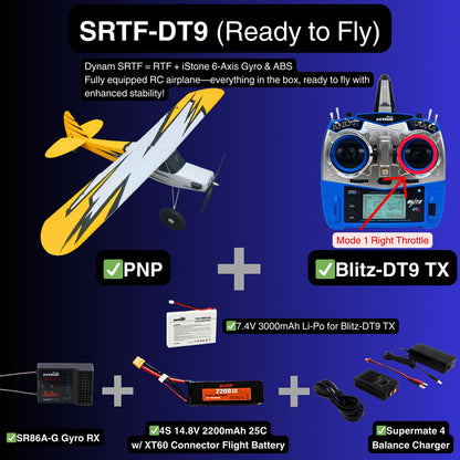 Dynam 1.5m Primo RC Starter Trainer Yellow STOL Bigfoot 4S w/ Flaps
